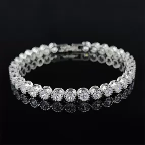 Luxurious 4mm Round CZ Tennis Bracelet