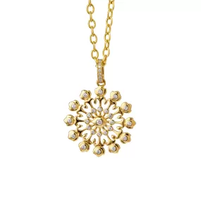 Mogul Flower Diamond Pendant