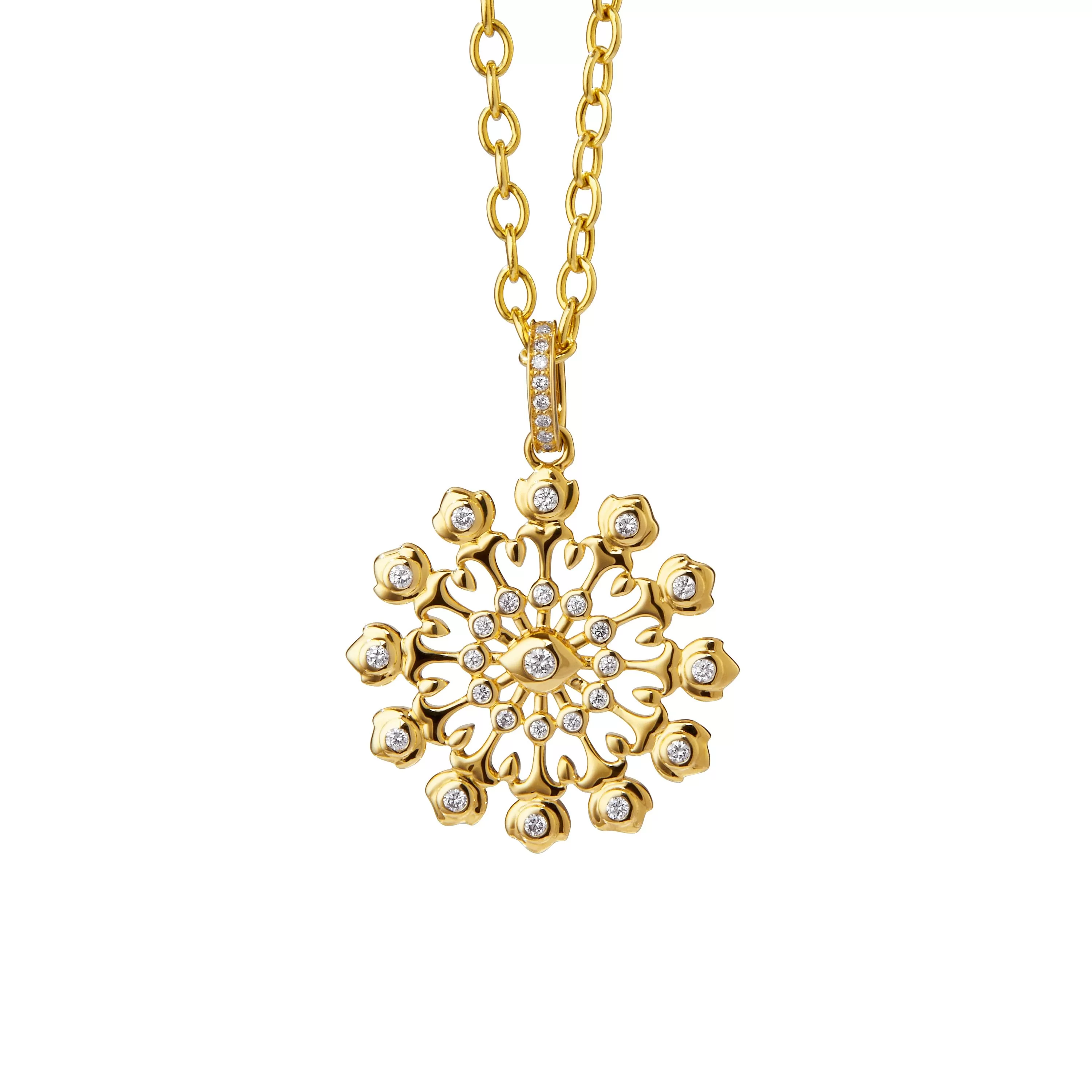 Mogul Flower Diamond Pendant