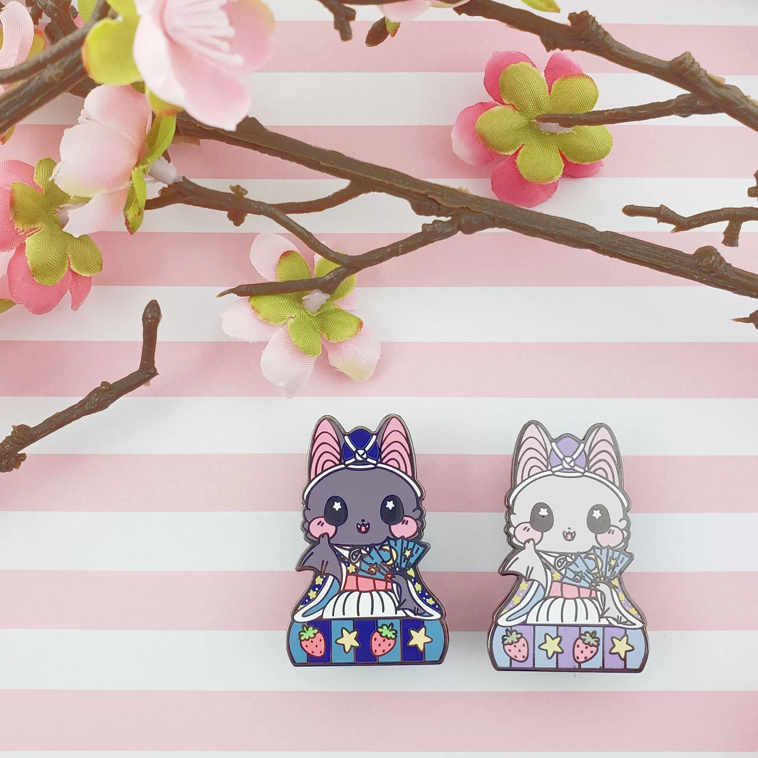 Musician Bat: Girl's Day Animal Enamel Pins