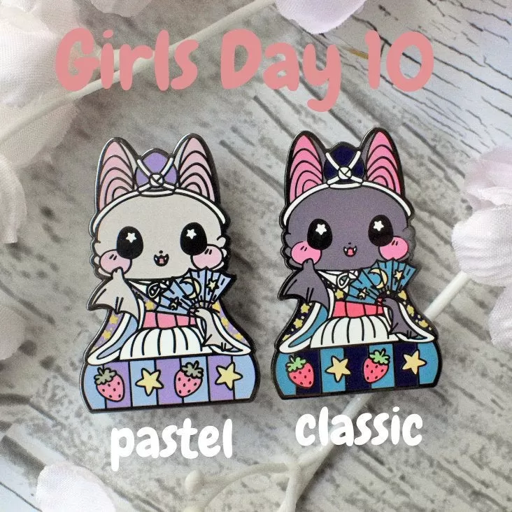 Musician Bat: Girl's Day Animal Enamel Pins