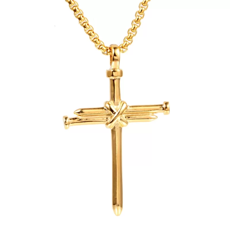 Nail Cross Titanium Steel Pendant