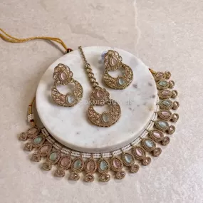 Naveena Necklace set - Pastels