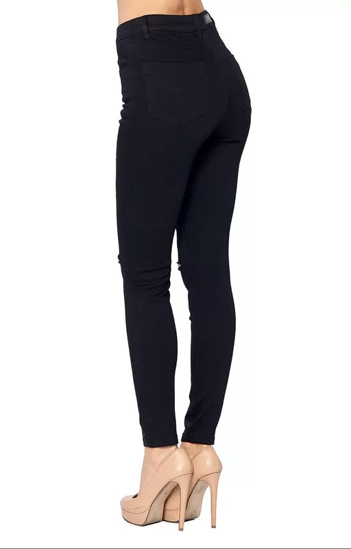 Onyx Black High Rise Skinny Jeans by Blue Age