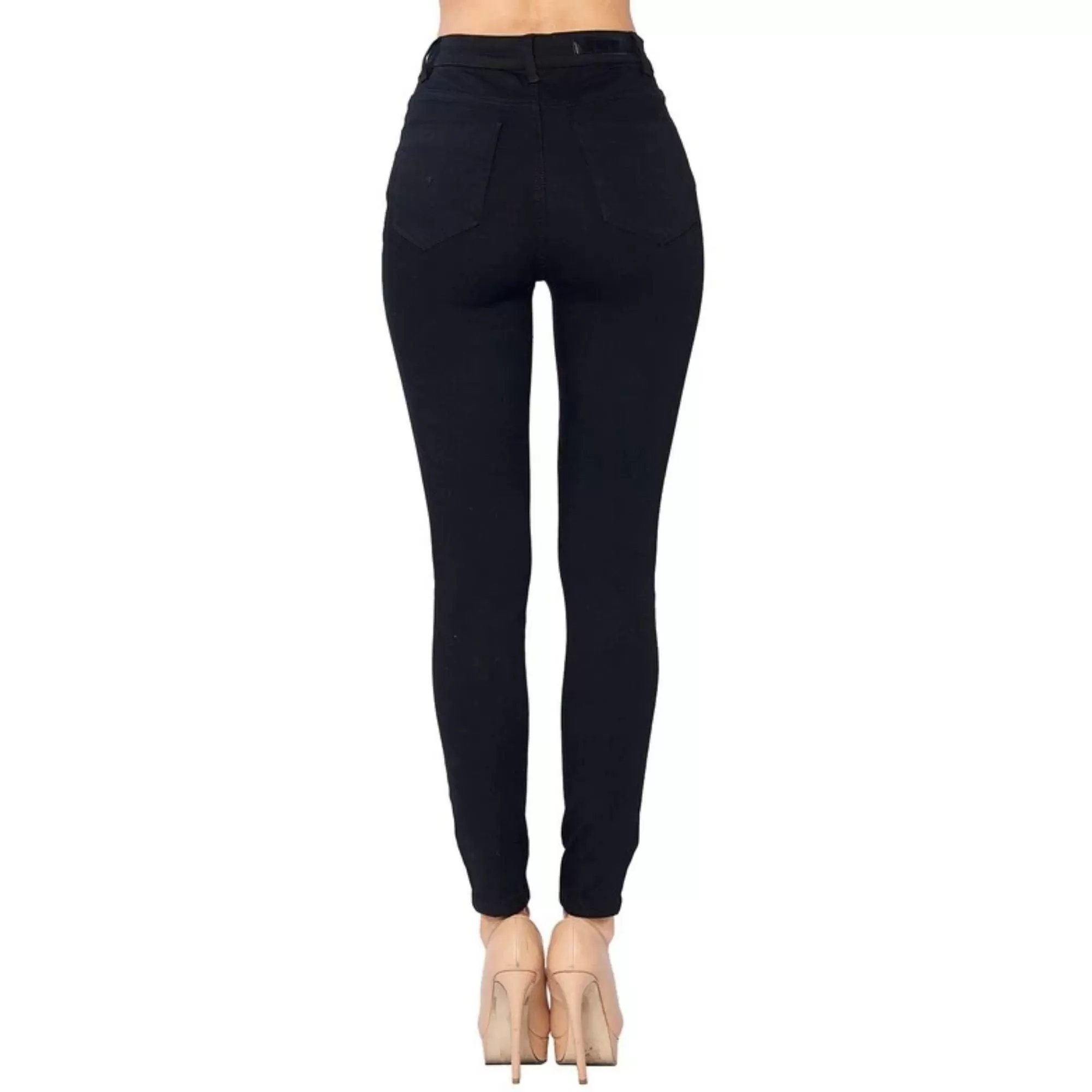 Onyx Black High Rise Skinny Jeans by Blue Age