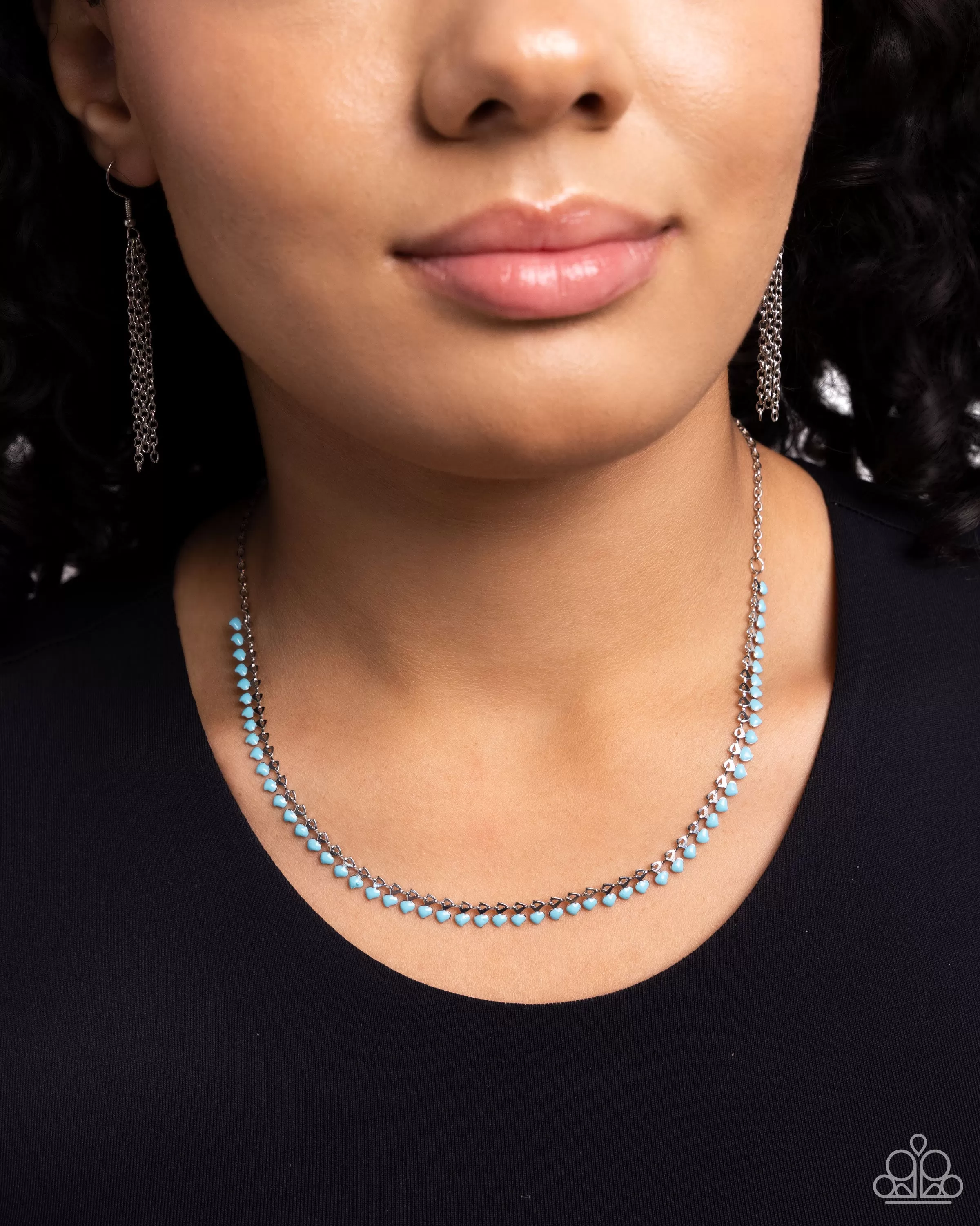 Paaparazzi Colored Cadence Blue Necklace & Earring Set