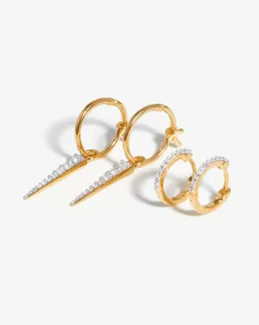 Pave Spike Ear Stack Gift Set | 18ct Gold Plated Vermeil/Pave