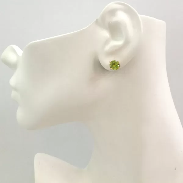 Peridot Stud with Peridot, Carved Pig Hematite and Peridot Twinset Earrings