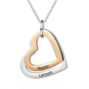 Personalized Rose Gold Heart Pendant