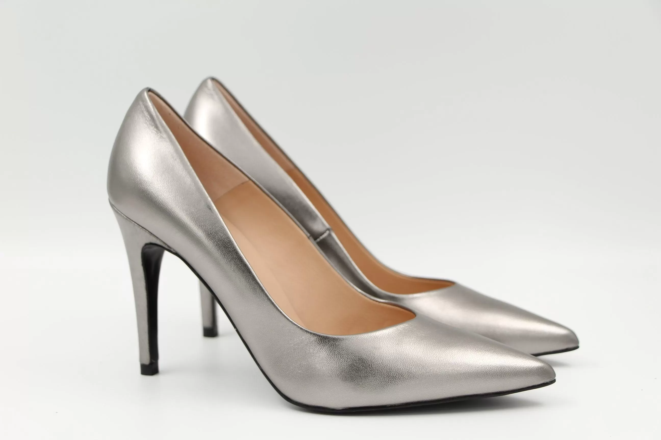 PETER KAISER Pewter Pointed Toe Stiletto Shoe