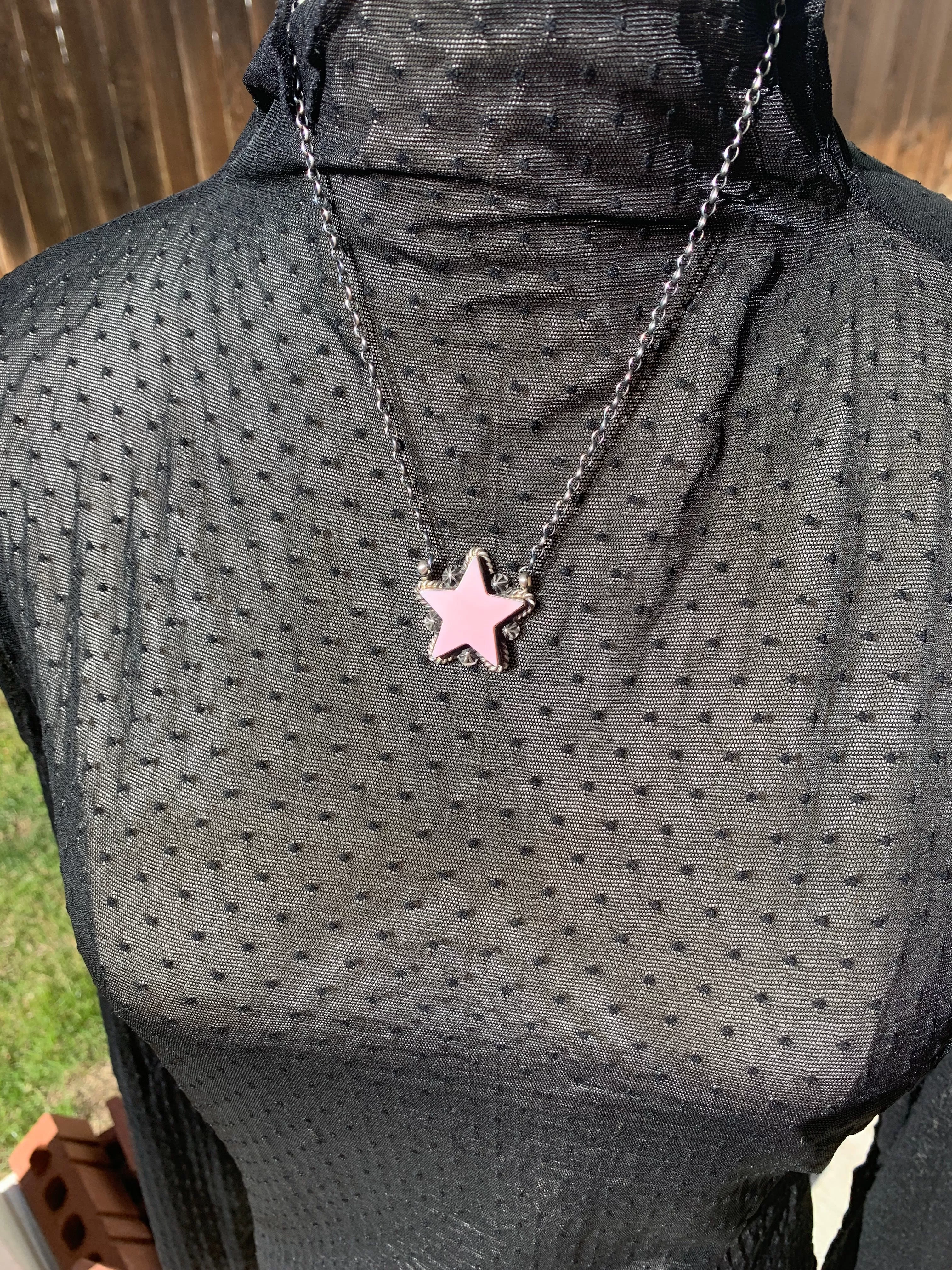 Pink "Cotton Candy" Star Necklace- 5