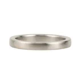 Platinum Flattish Band Ring