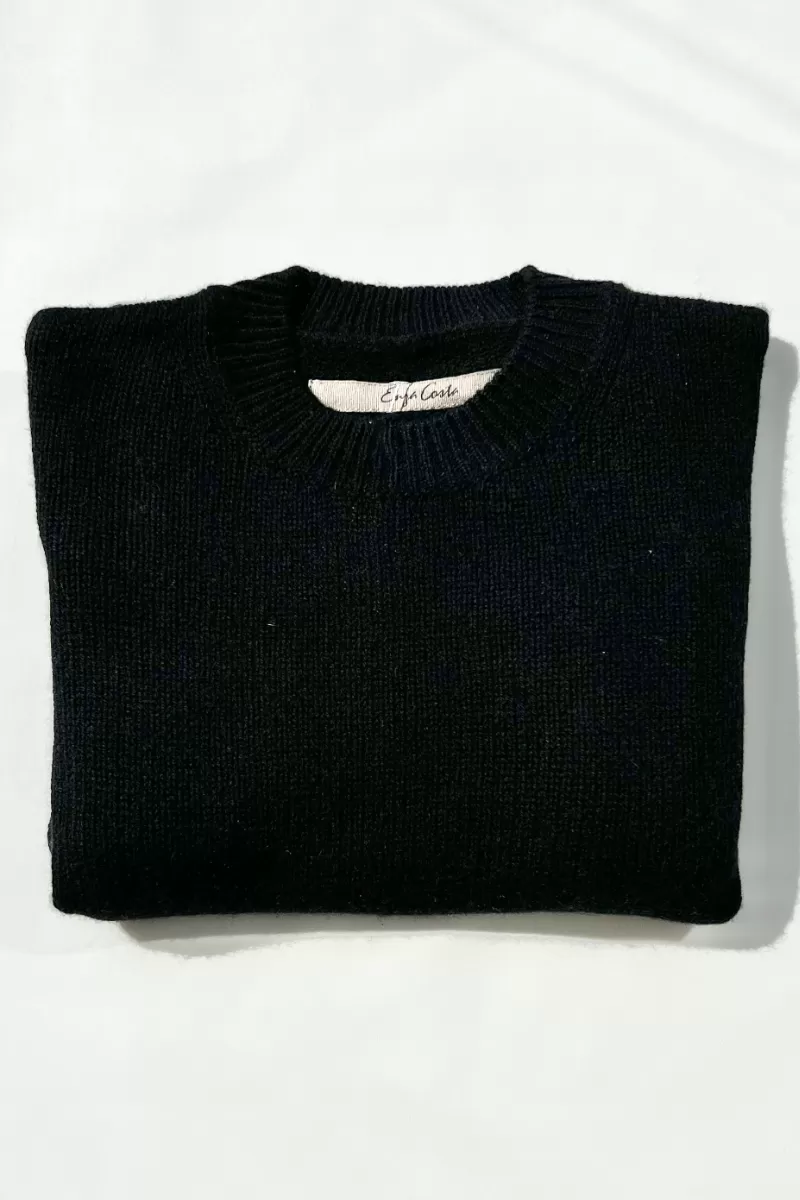 Pure Cashmere Crew - Black