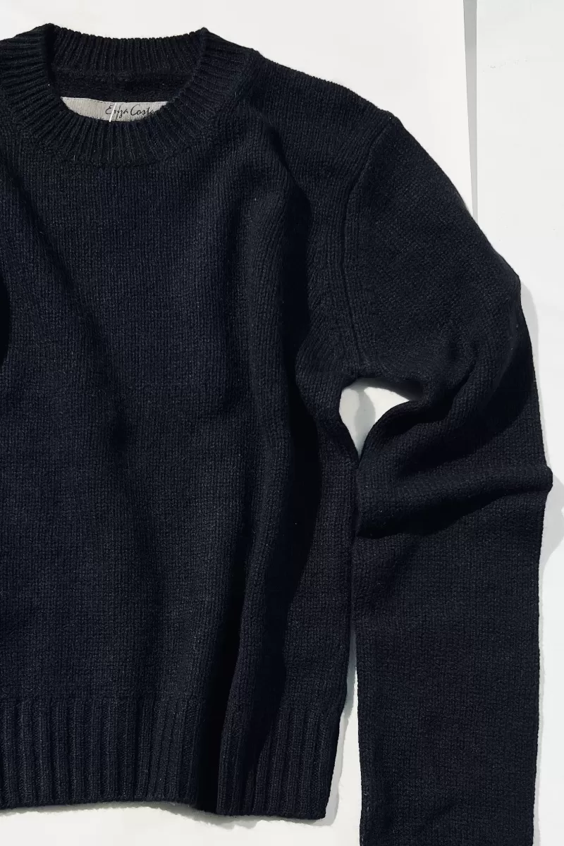 Pure Cashmere Crew - Black