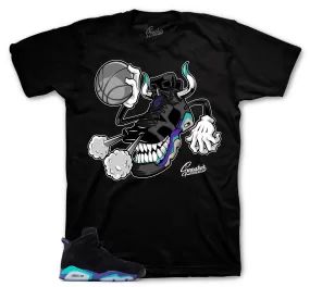 Retro 6 Aqua Shirt - Fly Kicks - Black