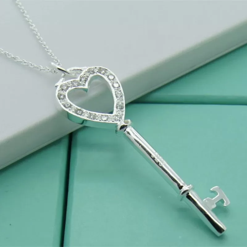 Sterling Silver Crystal Pendant Necklace For Women