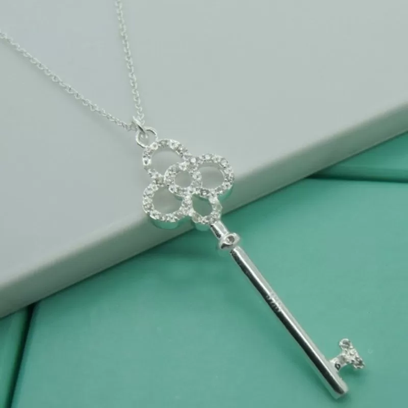 Sterling Silver Crystal Pendant Necklace For Women