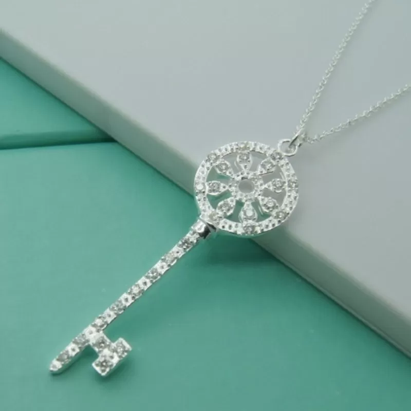 Sterling Silver Crystal Pendant Necklace For Women