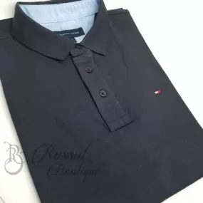 THF designer plain polo shirt | Navy Blue