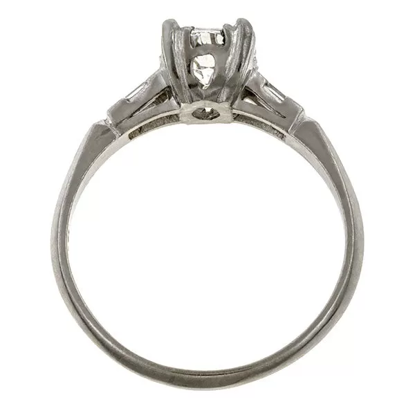 Vintage Engagement Ring, RBC 0.78ct.