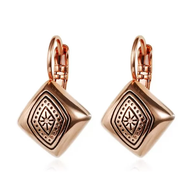 Vintage Exquisite Carved Square Shaped Ear Cuff Earrings - 2 Styles