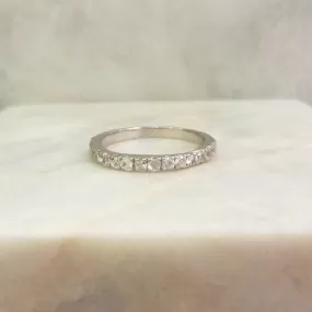 White Zircon Half Eternity Ring