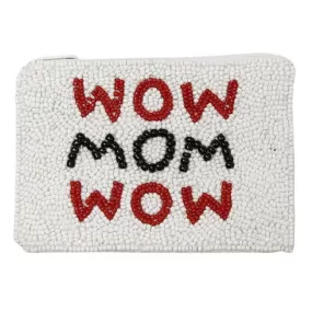 Wow Mom Wow Seed Beaded Coin Purse